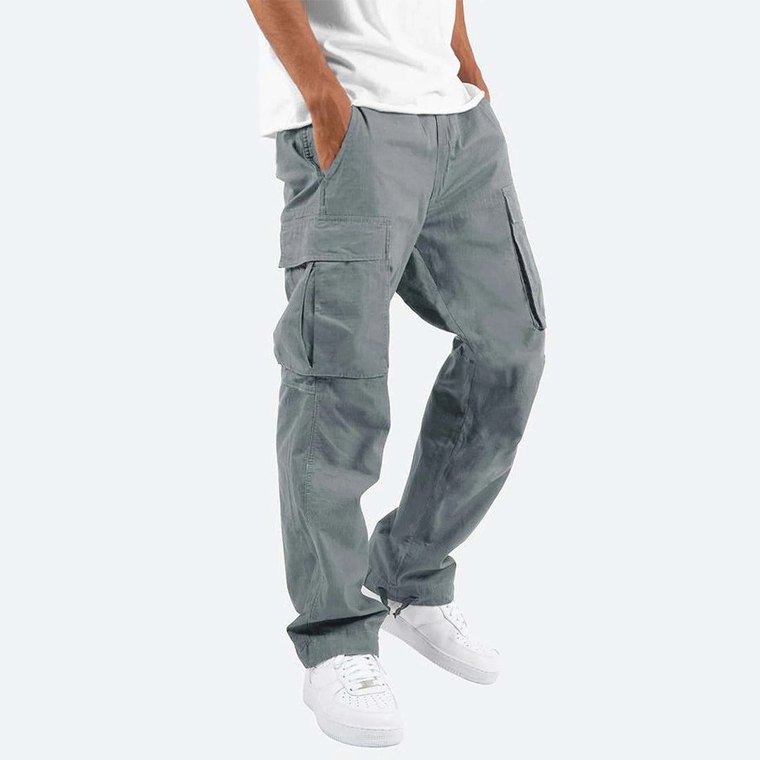 Men's Cargo Pants Green Size L Cotton 7