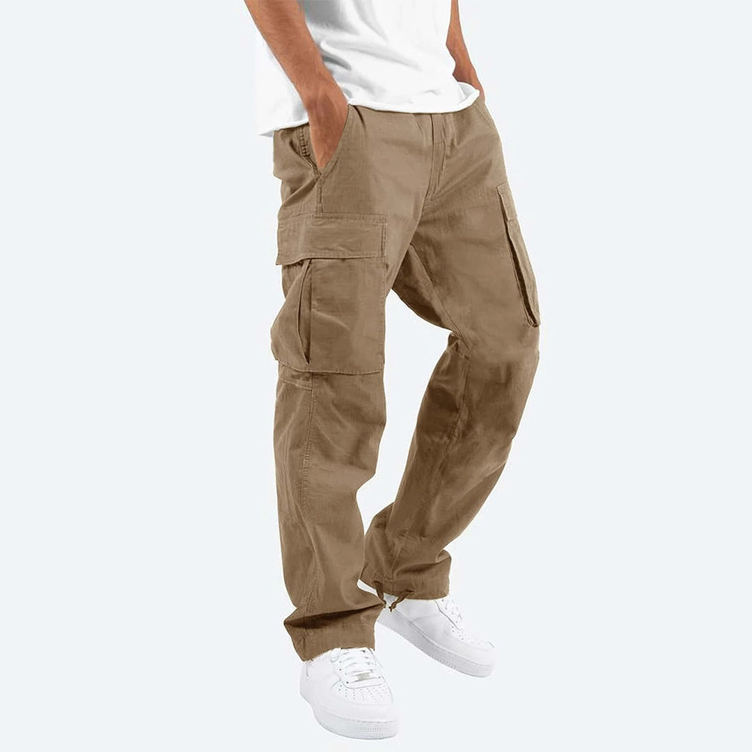 Men's Cargo Pants Green Size L Cotton 9