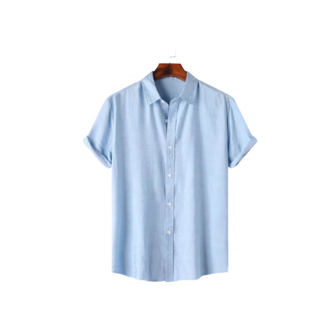 White Linen Button Down Shirt for Men – Lightweight Tailored Fit Casual and Formal Wear 3