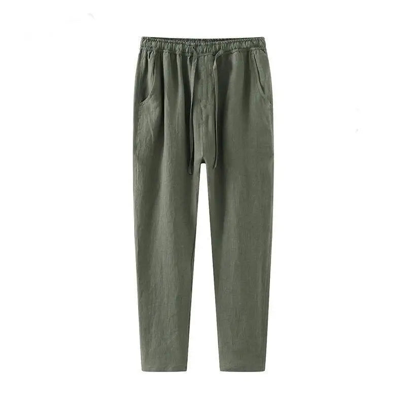 White Linen Pants for Women – Lightweight Relaxed Fit Summer Trousers 3