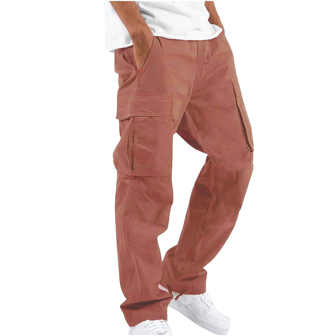 Men's Cargo Pants Green Size L Cotton 10