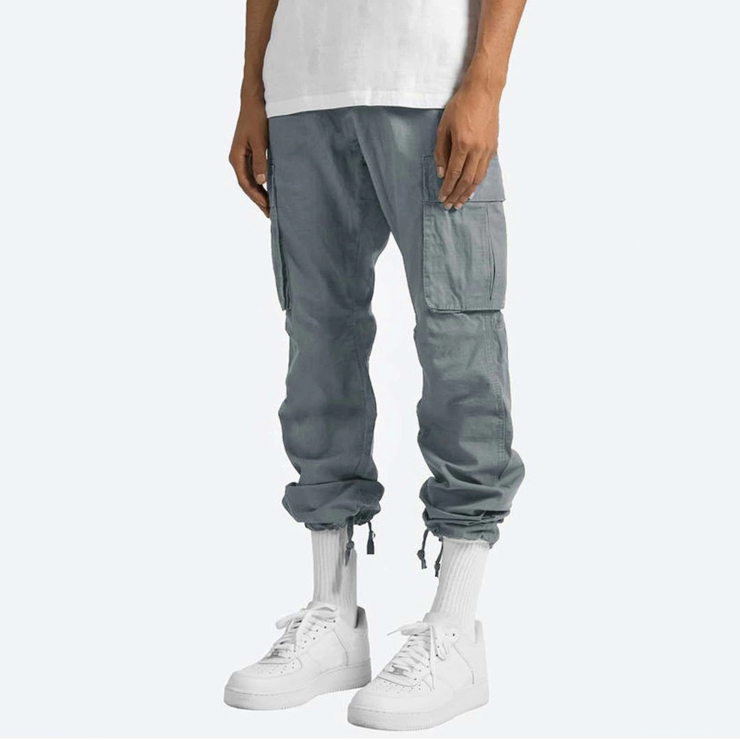 Men's Cargo Pants Green Size L Cotton 8