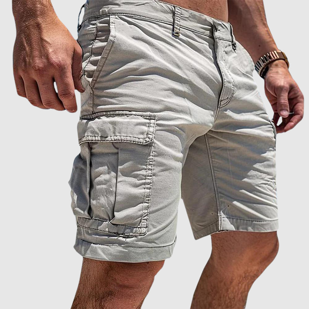 Men's Cargo Shorts Beige Size L Breathable Fabric 0