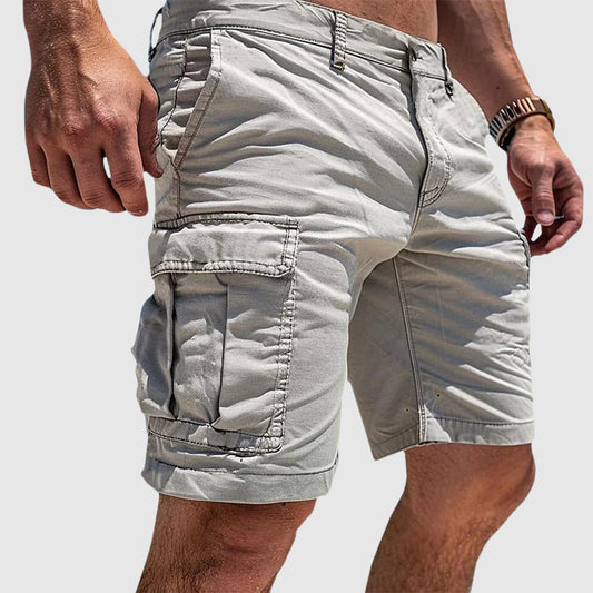 Men's Cargo Shorts Beige Size L Breathable Fabric 0