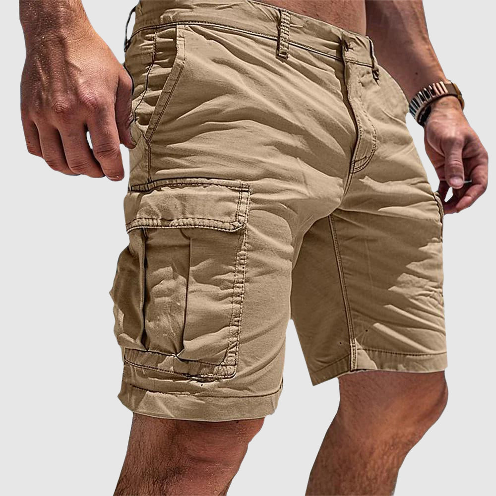 Men's Cargo Shorts Beige Size L Breathable Fabric 3