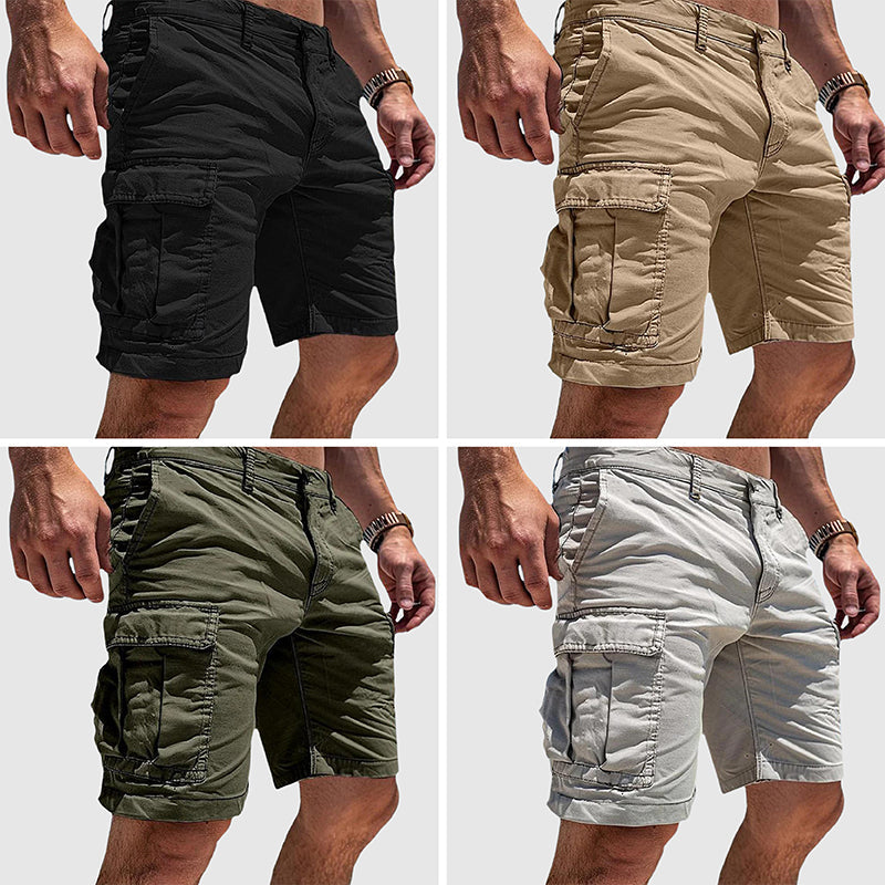Men's Cargo Shorts Beige Size L Breathable Fabric 5