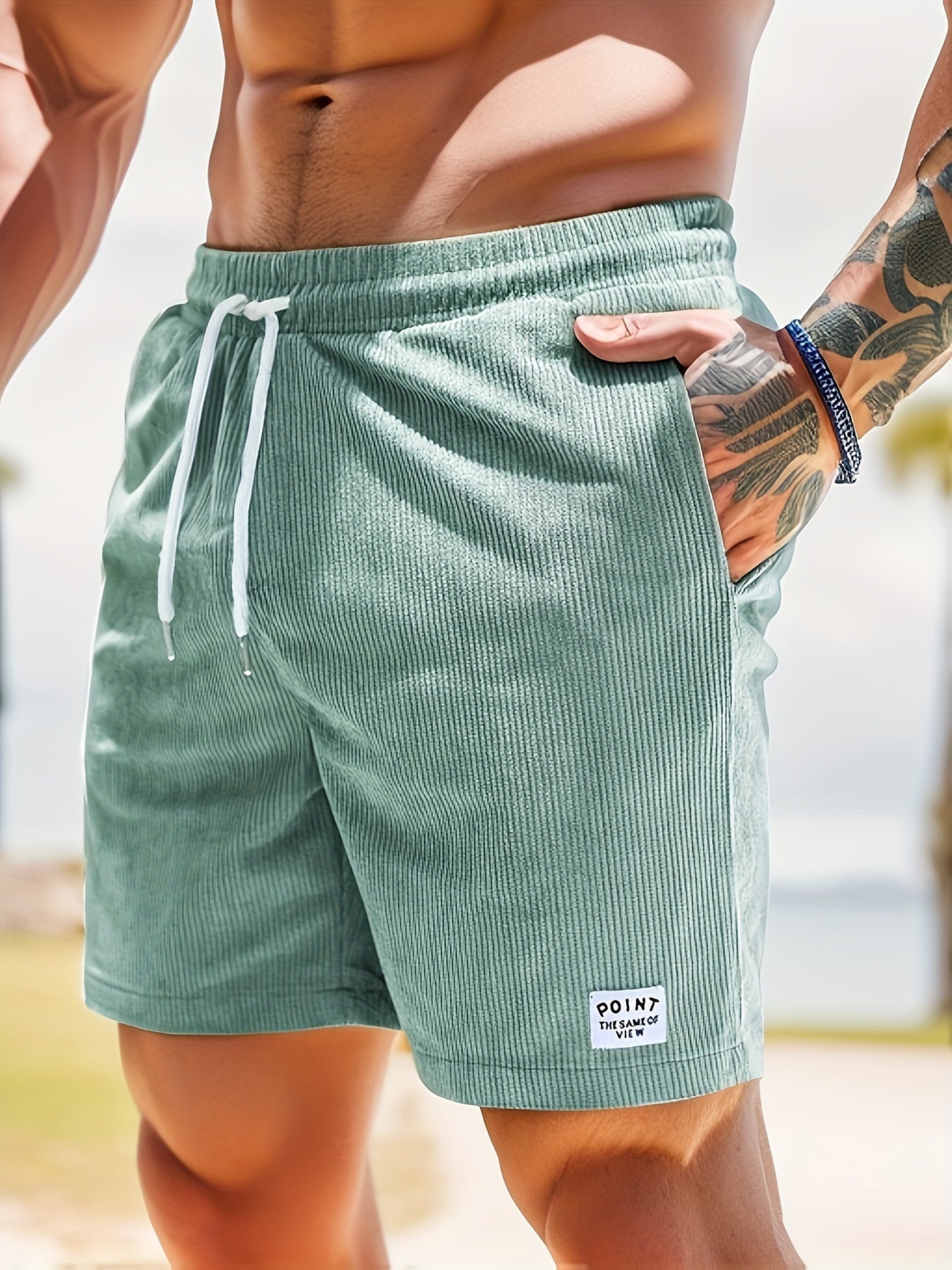 Men's Swim Shorts Blue Size M Breathable Fabric 1