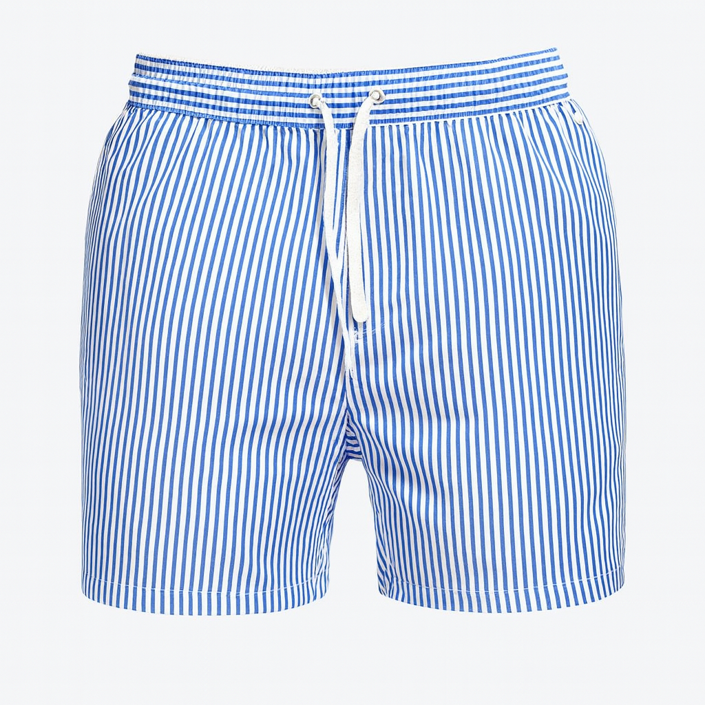 Men's Swim Shorts Quick-Drying Striped Design