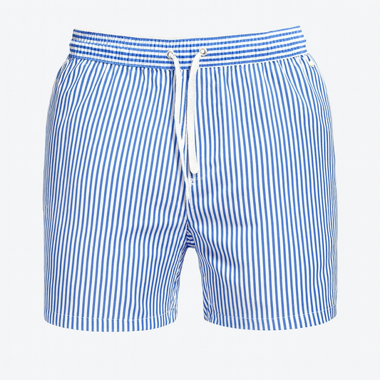 Men's Swim Shorts Quick-Drying Striped Design