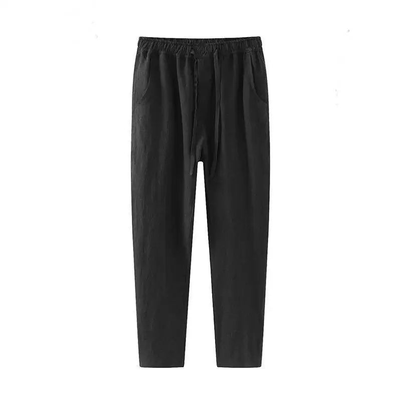 White Linen Pants for Women – Lightweight Relaxed Fit Summer Trousers 2