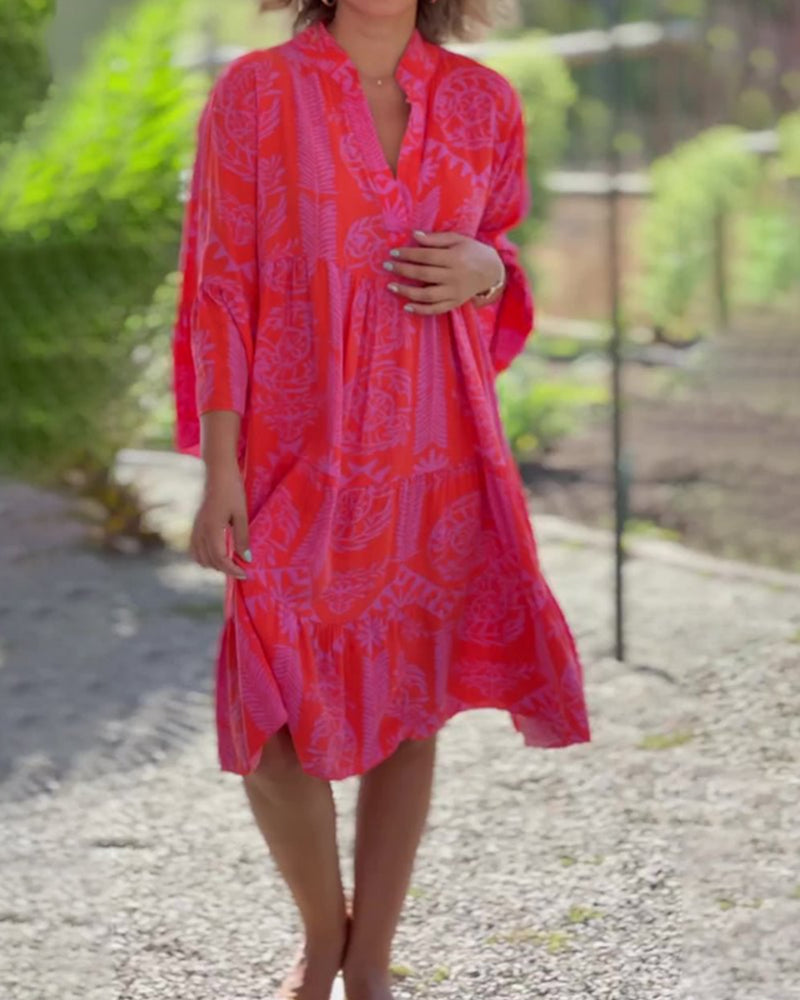 Women's Maxi Dress Geometric Print Size S-3XL Cotton Blend 2