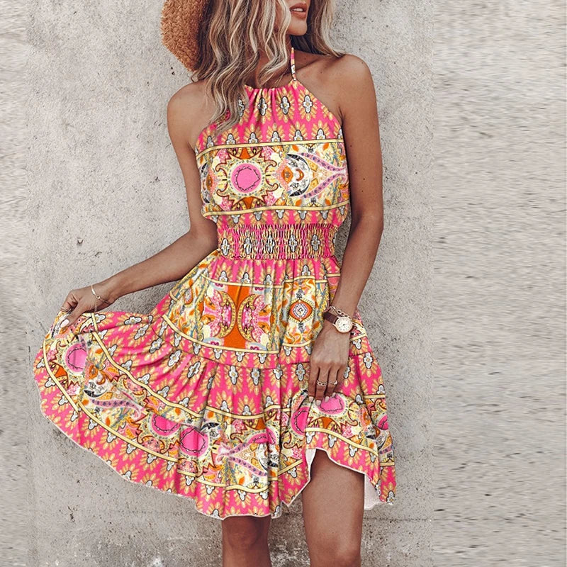 Women's Mini Dress Yellow Size M Cotton 0