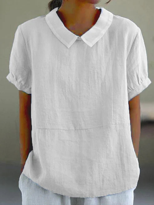Women's Top White Size S-M Cotton Blend 1