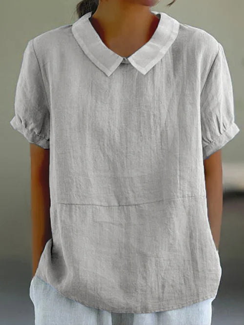 Women's Top White Size S-M Cotton Blend 4